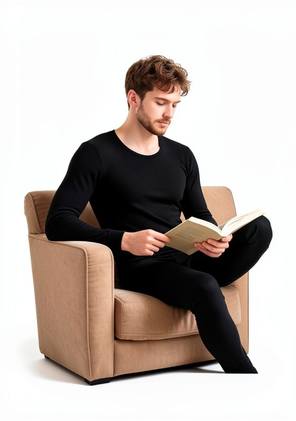 WEERTI Men's Thermal Underwear Set Long Johns Fleece Base Layer-5