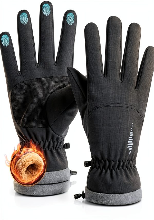 RIVMOUNT Winter Cycling Gloves Black Small Size Thermal Waterproof-0