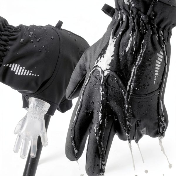 RIVMOUNT Winter Cycling Gloves Black Small Size Thermal Waterproof-5