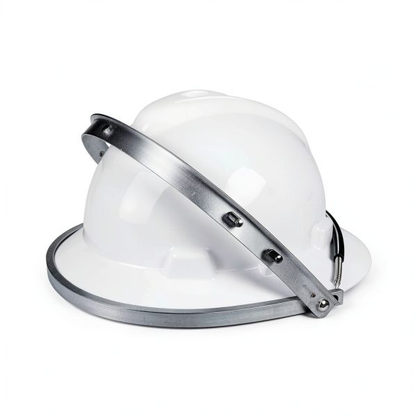 Blue Eagle Aluminum Face Shield Adapter for Full-Brim Hard Hat | Visor Bracket | Silver Color | with 1 Free Replacement High Impact Visor-6