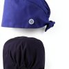 Syhood 6 Pieces Adjustable Bouffant Caps with Sweatband and Button-1