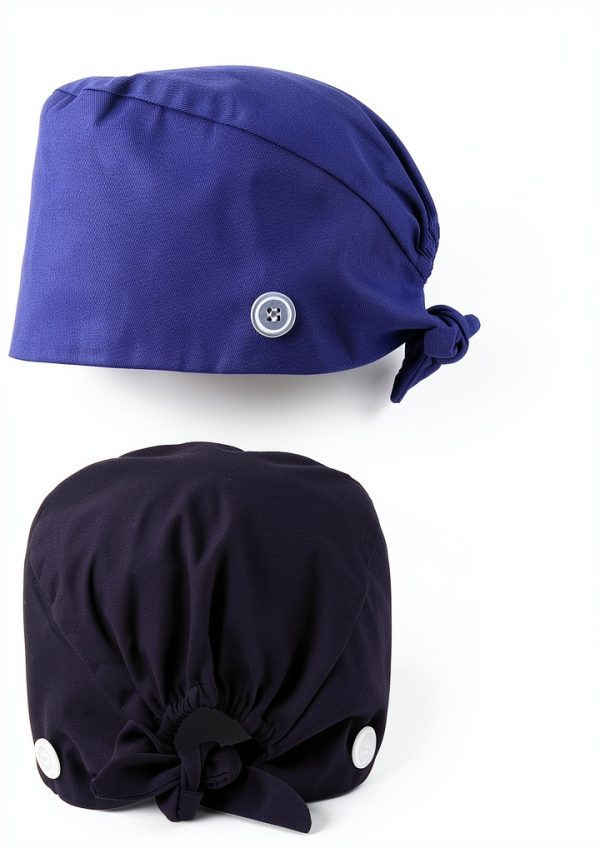 Syhood 6 Pieces Adjustable Bouffant Caps with Sweatband and Button-1